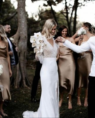 A gorgeous bride wearing a @rimearodaky gown.
.
.
.
#bride #bridesmaids #bridalinspiration #bridesmaiddresses #bridetribe #bridesquad #weddingshoot #weddingphotography #weddingdress #weddingday #bridalbouquet #consciousbride #sustainablefashion #sustainablewedding