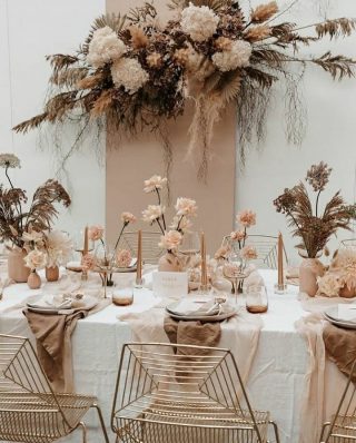 Hearty and pale pink tones for this romantic chic elopement setting.

Decorated with gorgeous florals and a dried flowers installation, defines  the modern boho dream.
.
.
Repost via @lovestoryinspiration
.
.
The team behind:
Photography: @featherandfinchphotography 
Coordination: @aisleweddingmarket 
Florals: @floralsandco 
Plates and cutlery: @supperclubco 
Table runner and cloths: @ivyandbleuevents 
Stationery: @sunshineandconfetti 
Cake: @milkandhoney.cakecreative 
Bridal gown: @madewithlovebridal 
Make up: @theluxebridal 
Videography: @anchoredcine
.
.
.
#weddingshoot #weddindstyling #weddingplanning #bridalinspiration #bridetobe #bridaldress #weddinggown
#weddingdress #weddingdetails #weddingcake #weddingflowersdecor #weddingflorals #weddingtabledecor #wedding2021 #weddingtable #weddingstationary #bridalhair #bridalmakeup #bridetobe #ukflorist #ukbridetobe #modernwedding #modernbride #bohemianwedding #bohobride #bohochicdecor #ecowedding #consciousbride #sustainablebride #elopementshoot #elopement